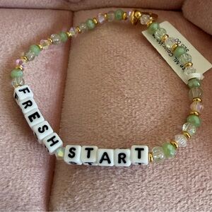 Little Words Project Handcrafted “Fresh Start” Bracelet w/ Semi Precious Stones